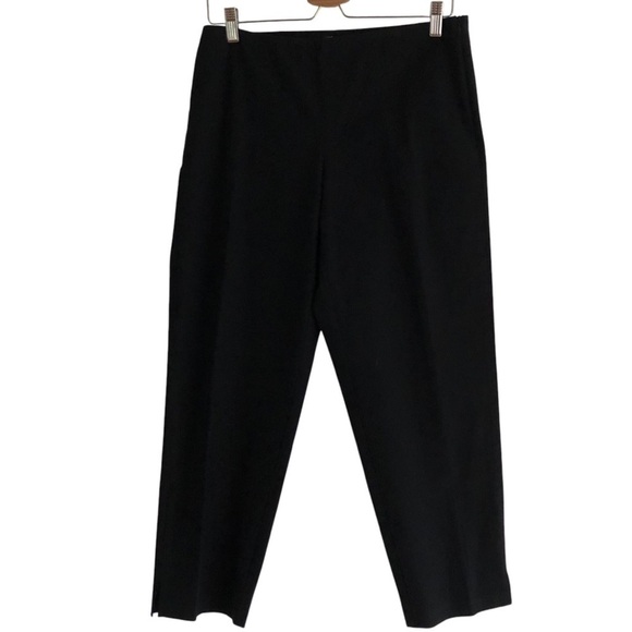 Eileen Fisher Pants Organic Cotton Tapered Black Size Medium - Picture 1 of 10